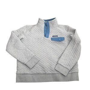 Patagonia Organic Cotton Quilt Snap-T Pullover Men’s M Gray Blue STY25380